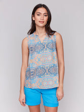 Printed Sleeveless Top Papaya