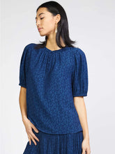 Short Sleeve Animal Print Blouse