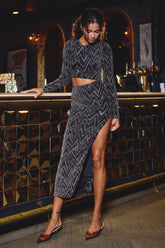 Zig Zag Cutout Maxi Dress