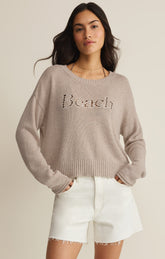 Beach Embroidered Sweater