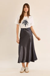 Woven Midi Skirt