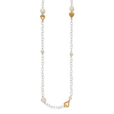 One Heart Pearl Long Necklace