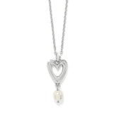 Cascade Open Heart Pearl Petite Necklace