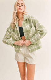Hot Matcha Plaid Jacket