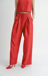 Take Action Pleated Wide Leg Trouser