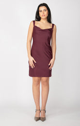 Drape Neck Mini Dress