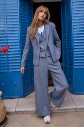 Wide Leg Wool Trousers