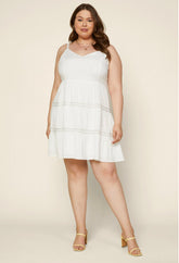 Lace Detail Spaghetti Strap Mini Dress