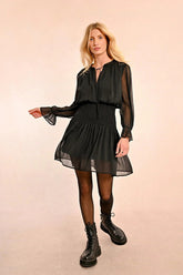 Voile Smock Waist Dress