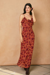 Rosette Detail Maxi Dress