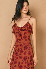 Rosette Detail Maxi Dress