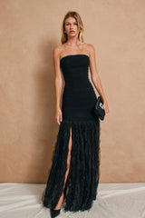 Ruched Metallic Mesh Dress