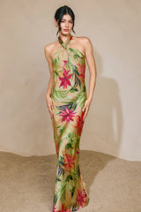 Rainforest Leaf Halter Dress