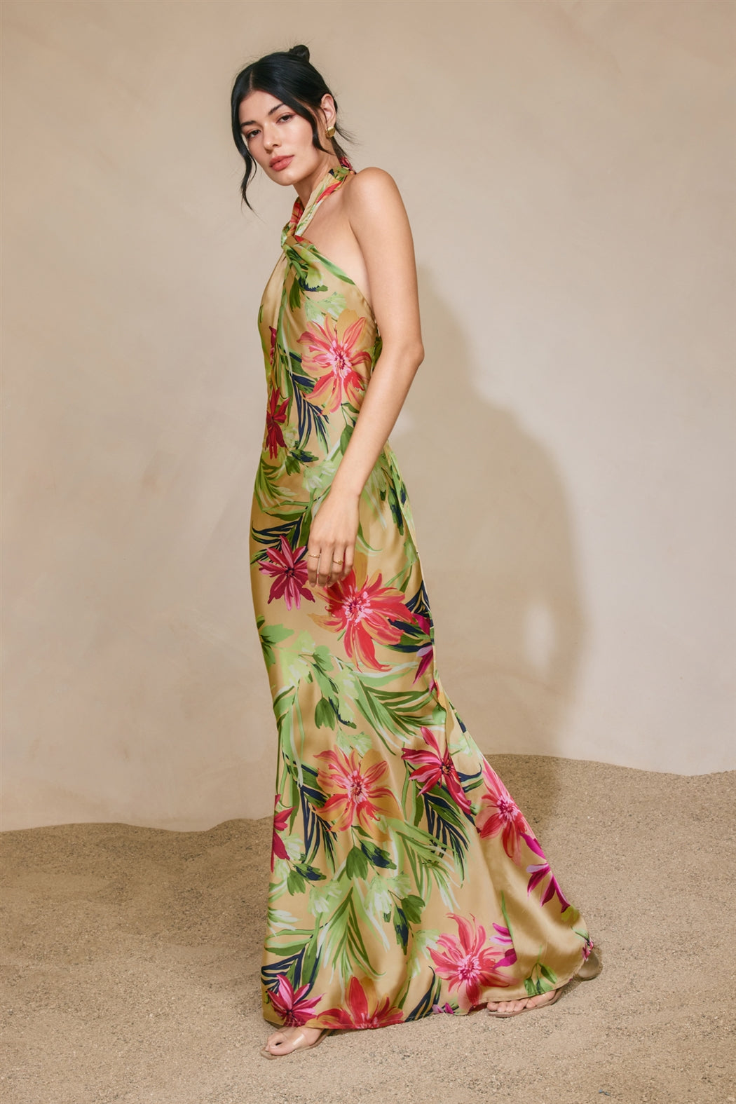 Rainforest Leaf Halter Dress