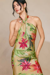 Rainforest Leaf Halter Dress