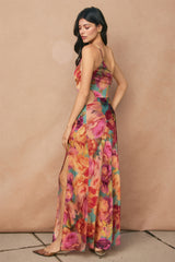 One Shoulder Ruched Maxi Dress