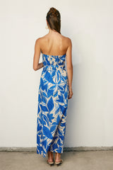 Rattan Belt Strapless Dress