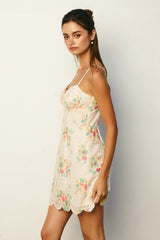Scalloped Hem Mini Dress