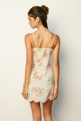 Scalloped Hem Mini Dress