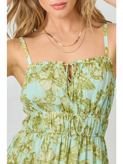 Tiered Tie Front Dress