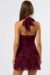 Halter Wrap Mini Dress