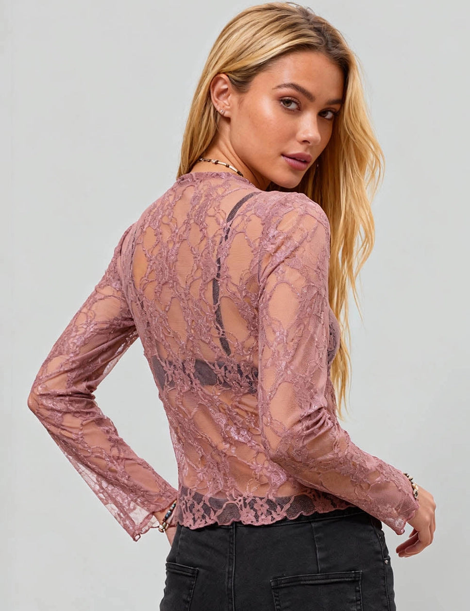 Lace Floral Layering Top