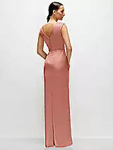 High Neck Satin Maxi Dress