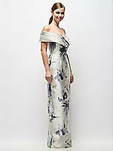 Draped Wrap Satin Maxi