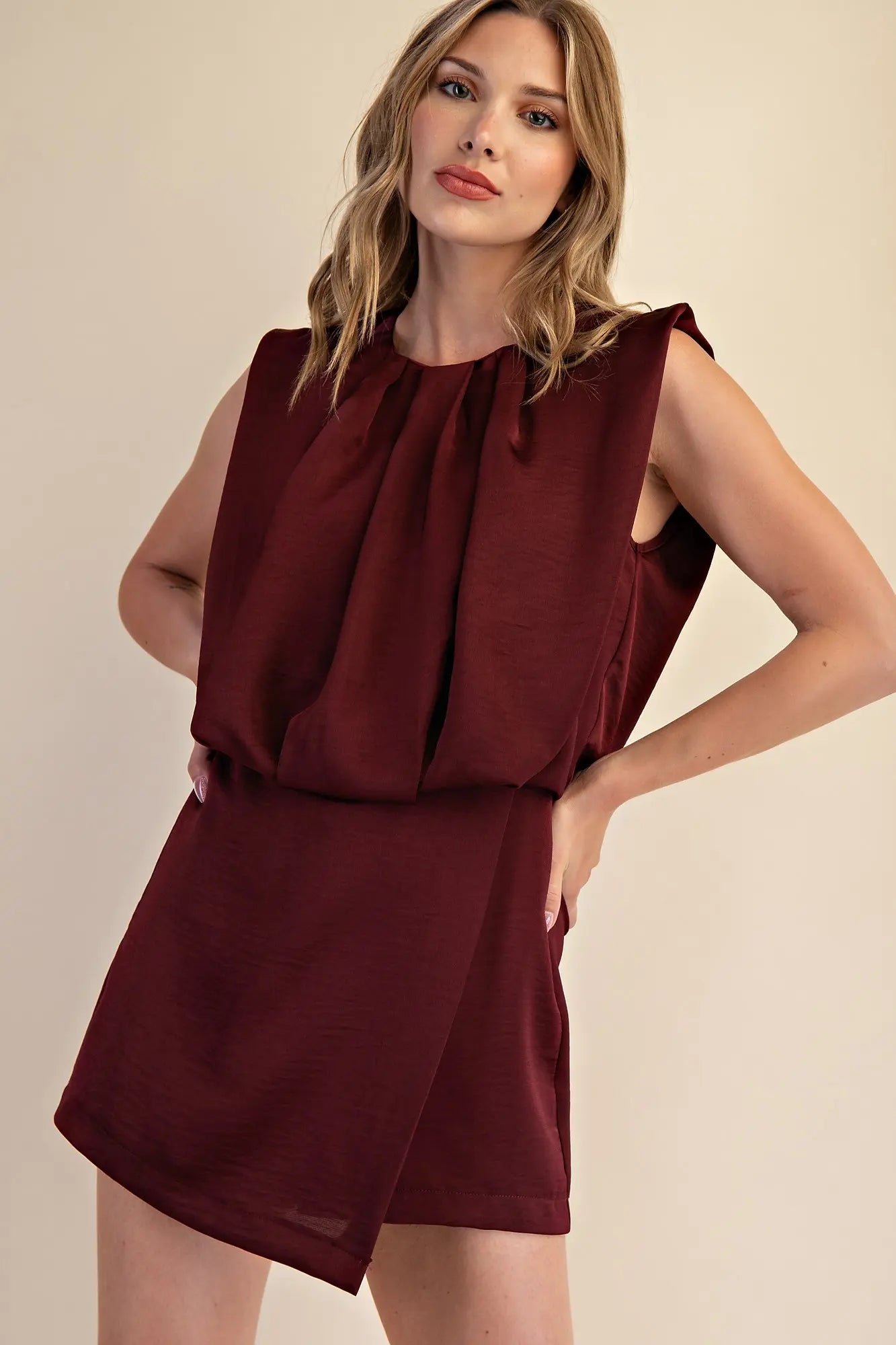 Sleeveless Round Neck Romper