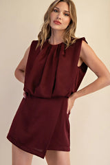 Sleeveless Round Neck Romper