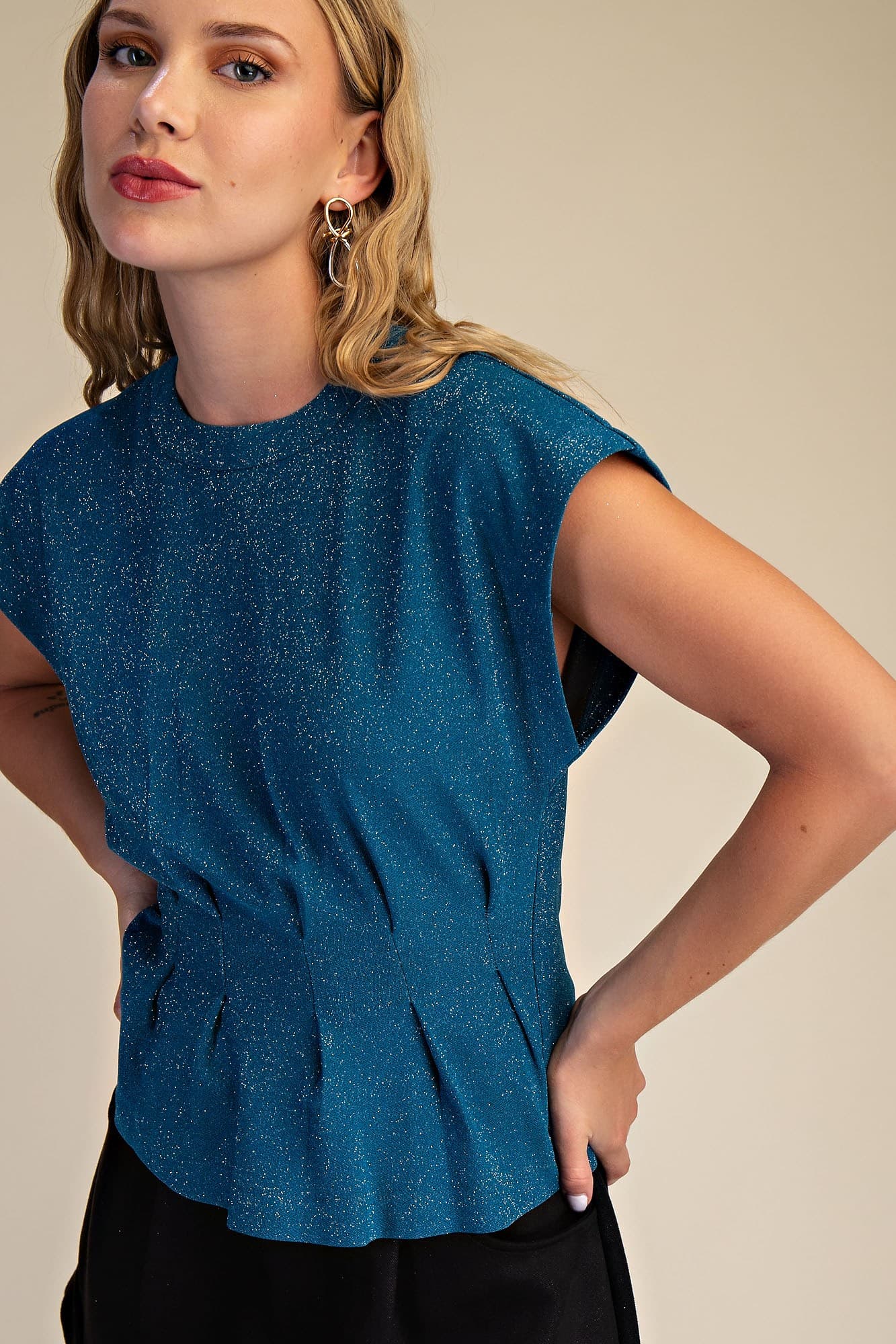 Sparkling High Neck Top