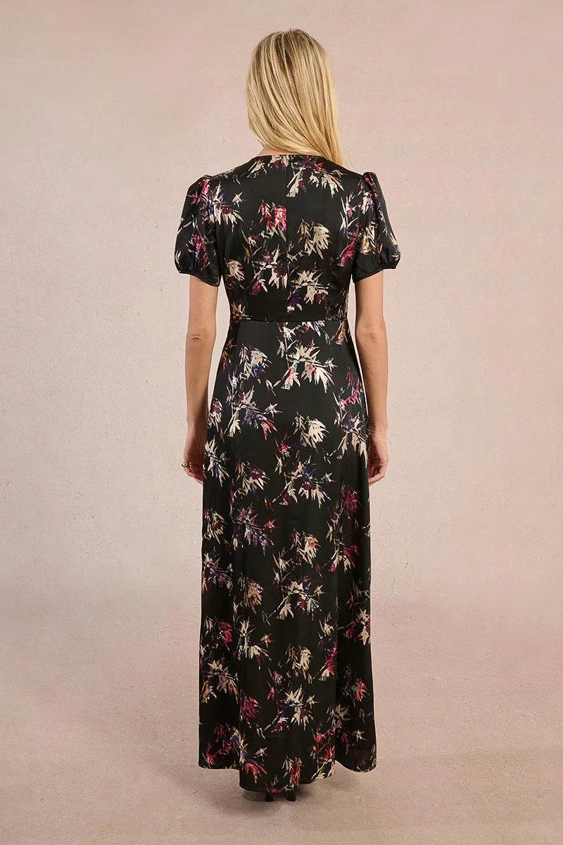 Vneck Satin Maxi