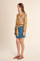 Long Sleeve Knotted Waist Top