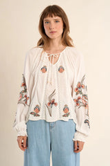 Floral Embroidered Blouse