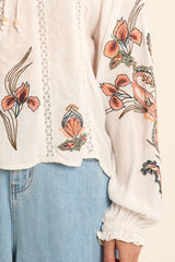 Floral Embroidered Blouse