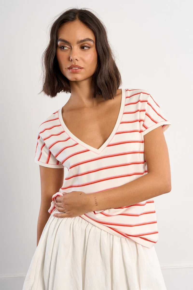 Red striped T-shirt