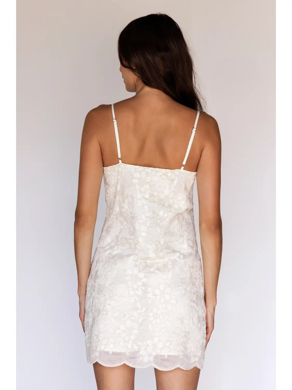 Sequin Floral Lace Mini Dress