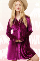 Soft Velvet Mini Dress
