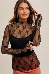 Long Sleeve Lace Top