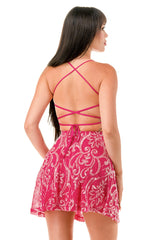 Sequin A-Line Mini Dress