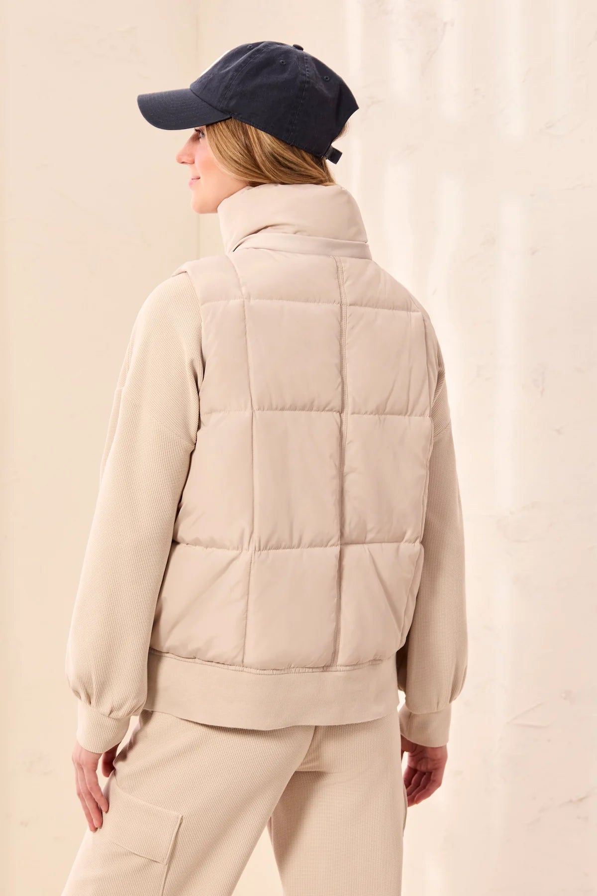 Quilted Puff Vest Removable Hood
