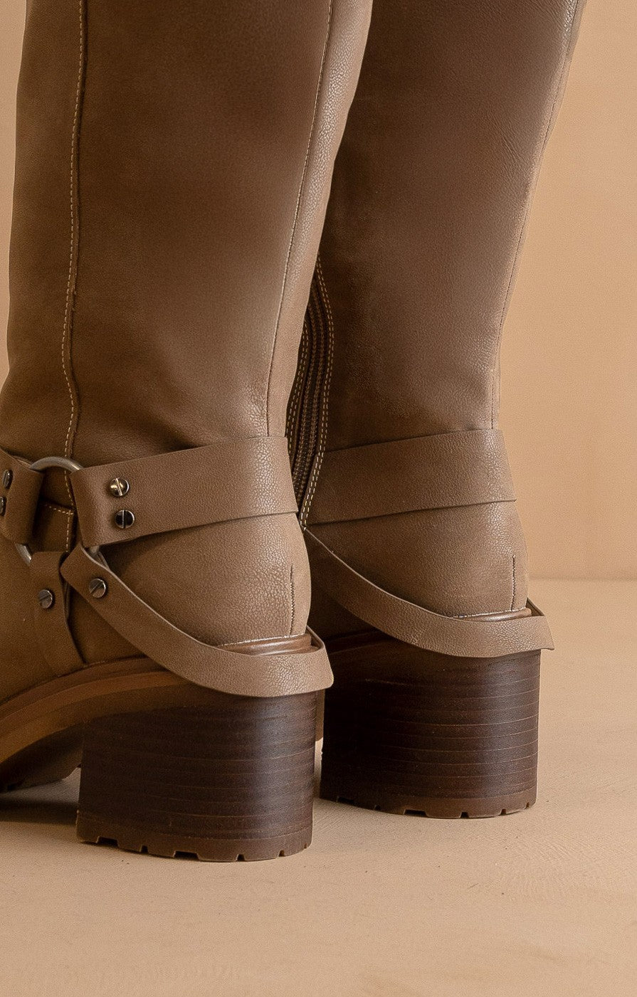 Leanne Knee High Moto Boot