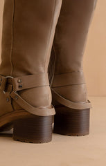 Leanne Knee High Moto Boot