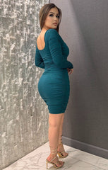 Long Sleeve Glitter Dress