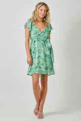 Flutter Sleeve Tie Dress