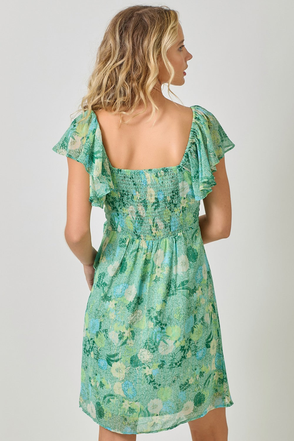 Flutter Sleeve Tie Dress