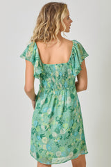 Flutter Sleeve Tie Dress