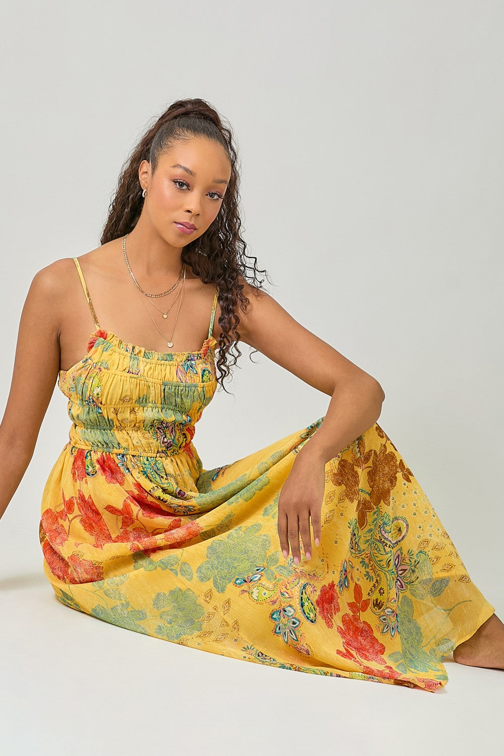 Printed Midi Dress
