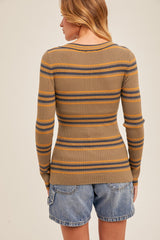 Vneck Stripe Sweater