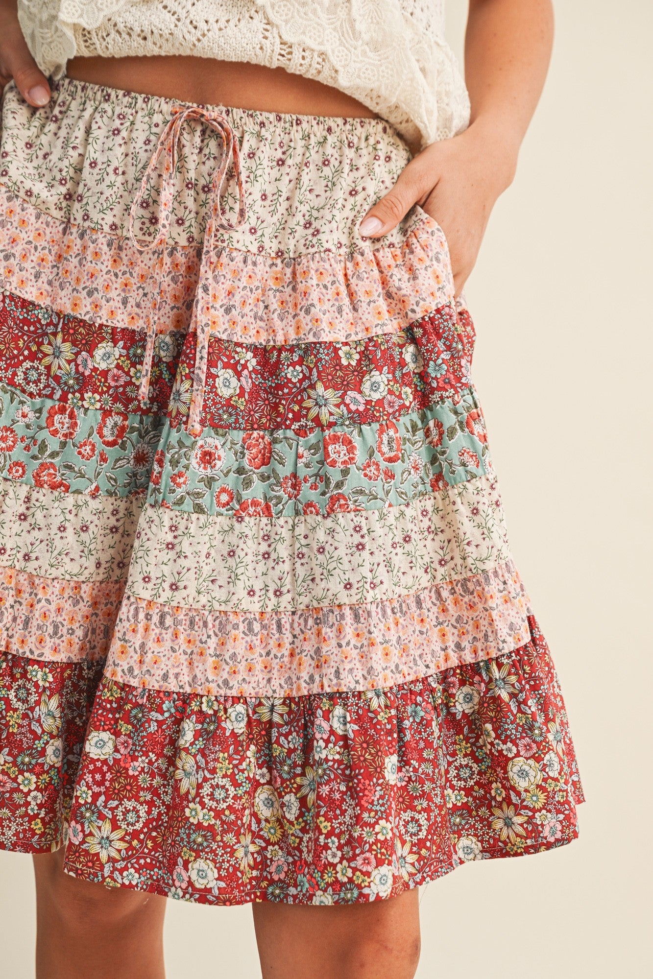 Mix A Line Mini Skirt